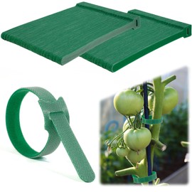 AHFCANG Hook&Loop Garden Plant Cable Ties,Plant Tape for Climbing Plants,8Inch Green Nylon Adjustable Ties for Climbing Plants & Gardening,Home,Office(200Pcs)