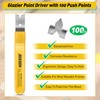 Feekoon Glazier Point Driver, Glazier Setting Tool with 100 Push