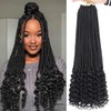 Mscat 18 Inch Goddess Box Braids Crochet Hair with Curly
