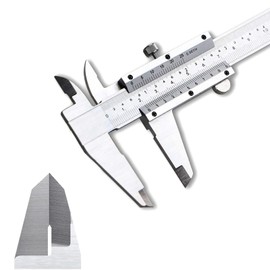 Vernier Caliper with Locking Screw, 150 mm Stainless Steel Vernier Caliper, Analogue Caliper, Precise Measuring Tool for Household, Workshop, Industry and Metal Processing