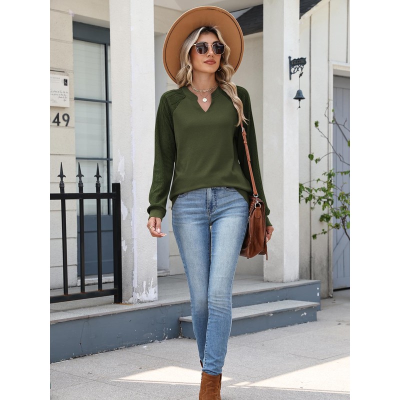 Poetsky Oversized Sweatshirts for Women Notch Neck Loose Fit Cute