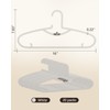White Plastic Hangers 20 Pack for Dry Wet,No Slip Plastic
