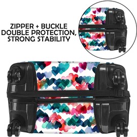 BHAHB Luggage Suitcase Cover Protector Luggage Elastic Washable Baggage Covers Aesthetic for Women Girls Men Travel Trip M(22-25 inch)-Hearts
