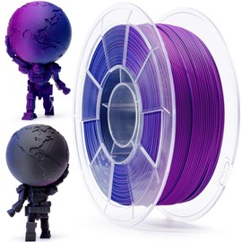 ZIRO Matte Tri-Colors PLA Filament, Magic Color Change by Angle Filament 1.75mm, No-Shine Texture PLA, Dimensional Accuracy +/-0.03mm, Fit Most 3D Printer, Matte 1KG Spool, Indigo Space