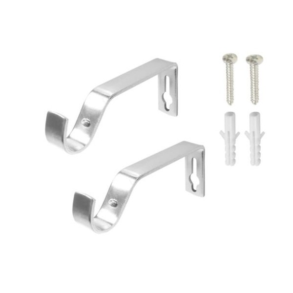 HomeElabador Curtain Pole Rod Bracket Pipe Holder 19mm Heavy Duty
