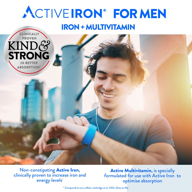 Active Iron Men | 30 Iron Capsules & 30 Multivitamin