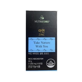 Nutricore ZINC Zinc 1000mg 60 tablets 1 box 2 months / 뉴트리코어 ZINC 아연 1000mg 60정 1박스 2개월
