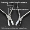 SPEEDWOX Eyeglasses Frame Pliers 6 Inches Round Nose Nylon Jaw