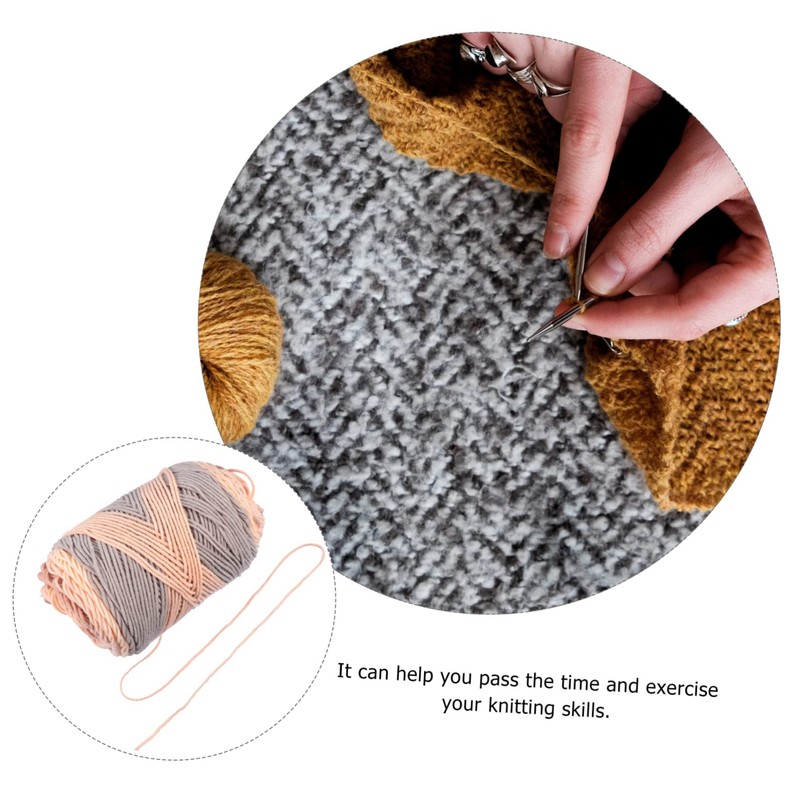 DOITOOL 1roll Craft Rope Rainbow Yarn for Weaving Knitting and