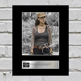 Christian Serratos Signed Mounted Photo Display Rosita Espinosa The Walking Dead