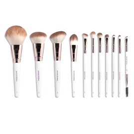 Professional Makeup Brush 11 Piece Set, Premium Synthetic Vegan Brushes Kit for Blending Powder, Foundation, Concealer, Blush & Eye Shadow, Cruelty-Free