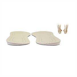 Supination Correction Insoles, Leather Orthopedic Inserts for O/XO Leg Correction, Foot Alignment and Posture Support for Men and Women (MEN6-6.5/WOMEN8-8.5)