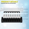 Joinfworld 8 Position Terminal Block 25A 600V Dual Row Screw
