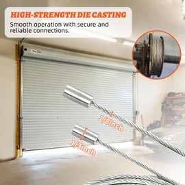 Garage Door Cables for 7ft Door（2 Pack）-8 ft 6 inch Long,Steel Galvanized Cables-Garage Door Cable Replacement Kit- Corrosion-Resistant, Rust-Proof Wire, Durable, Smooth Operation (for 7 ft Door)