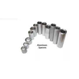 Basic Aluminum Metric Spacer, M2.5 Screw, 4.5mm OD x 2.7mm ID x 10 mm Length, 25 pcs