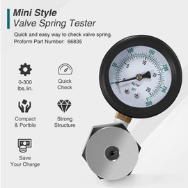 66835 Mini Valve Spring Tester, 0-300 lbs./in. Range, 5LB Increments, Quick & Easy Way to Check Valve Spring Pressure