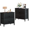BOLUO Black Nightstand Set of 2, Large Night Stand with