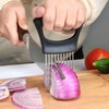 Demarsen 2 Pieces Onion Cutter Holder Stainless Steel Onion Holder