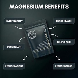 Vegan Magnesium Glycinate 1700mg | High Absorption Magnesium Bisglycinate | 382mg Elemental Magnesium for Sleep, Stress & Muscle Support | 90 Capsules | UK Made