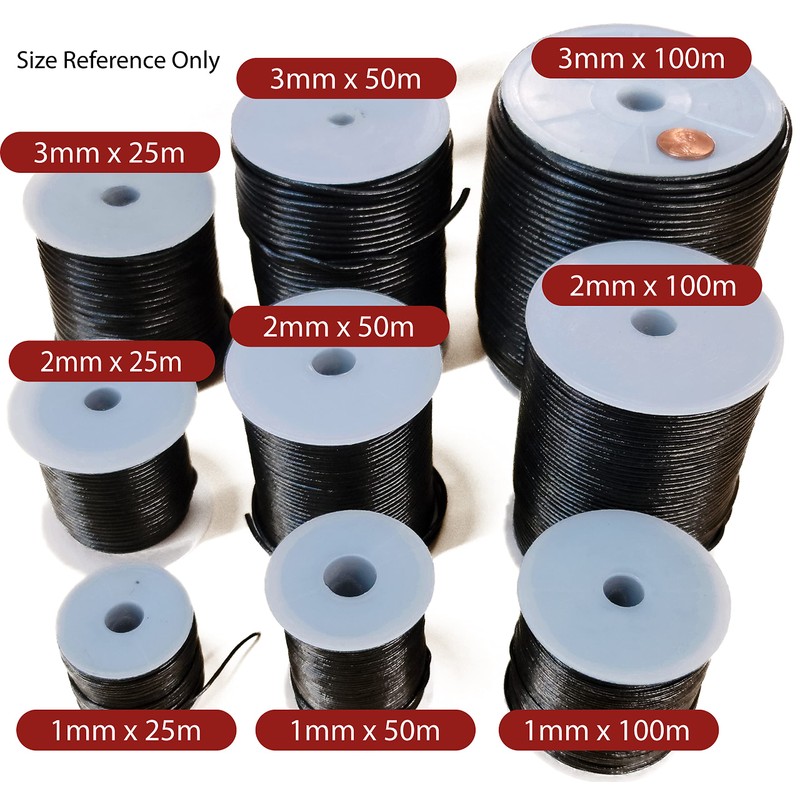 Natural Genuine Leather Round Cord - 2mm X 25m