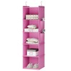 YOUDENOVA Hanging Closet Organizer, 5-Shelf Closet Hanging Storage Shelves, Light
