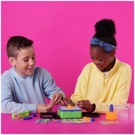 Pixobitz, Exclusive Neon Studio with 600 Water Fuse Beads, Decos and Accessories, Makes 3D Creations with No Heat, Arts and Crafts Kids Toys