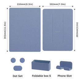 LHiDS Foldable Float Board Laptop, Modular Desktop Organizer, Portable Office Board Organizer, Magnetic Board Stand Design can be Multiple Angles Switch Display (Midnight Blue)