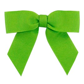 Reliant Ribbon Grosgrain Twist Tie Bows - Large Bows, 7/8 Inch X 100 Pieces, Apple Green