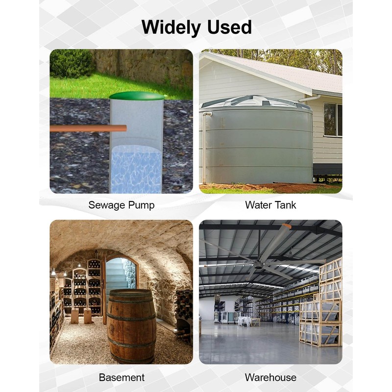 Sump Pump Alarm, High Water Leak Detection with 110dB Loud