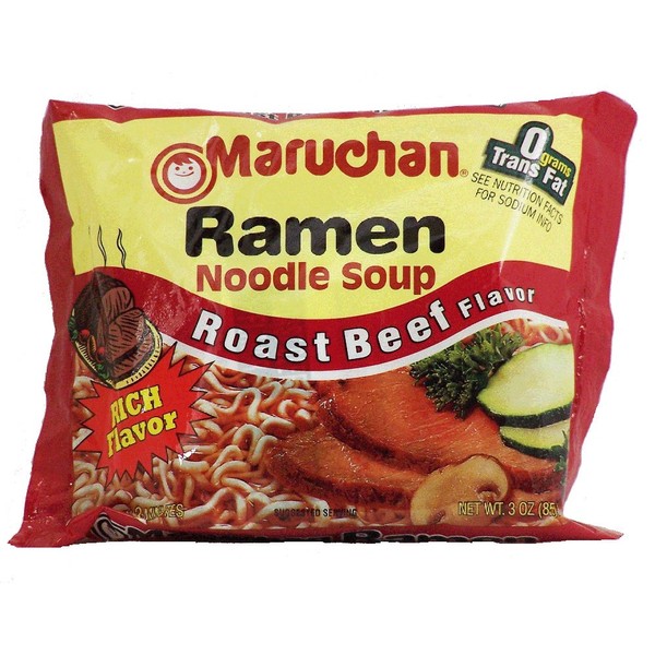 Maruchan ROAST BEEF FLAVOR Ramen Noodle Soup 3oz (18 pack)