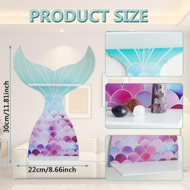 JruiZhp Mermaid Wall Shelves Room Decor Mermaid Room Decor for Girls 1Pcs Mermaid Wall Art Trinket Shelf Wooden Floating Shelves Bathroom Decor for Girls Bedroom Nursery Gift (Mermaid)