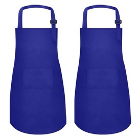 MEOGETY 2Pcs Kids Aprons Children Artists Aprons with Pockets Adjustable Chef Aprons for Cooking Kitchen Backing Painting