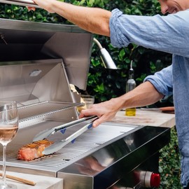 Kitchen Grilling Tongs 9"+12”, 2Pcs Stainless Steel Tong for Cooking with Stand, Food Grade Small Serving Tong for Barbecue Salad, Blue