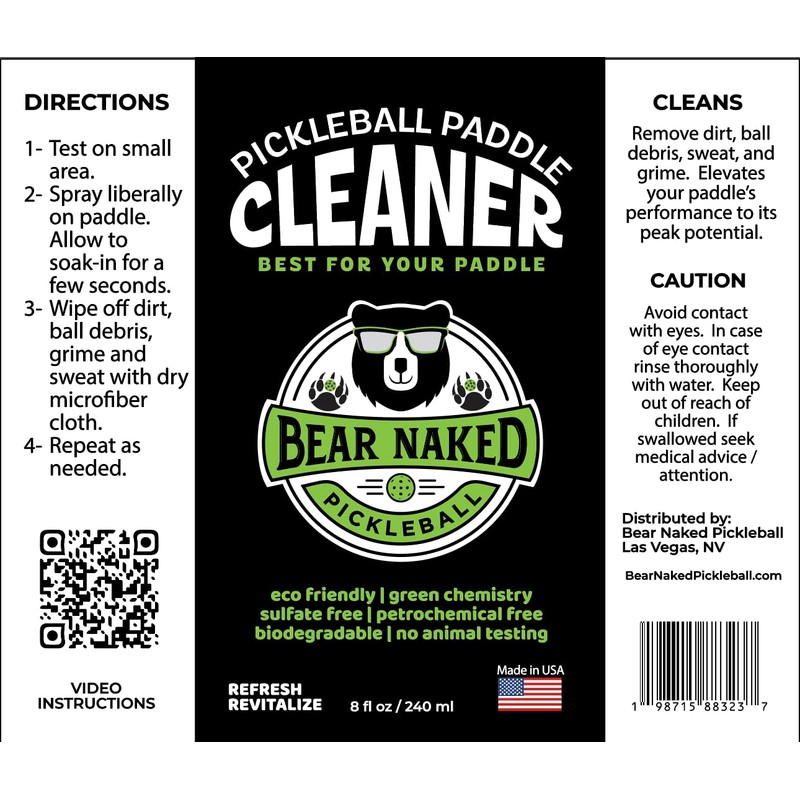 Pickleball Paddle Cleaner - Made in The USA | Powerful