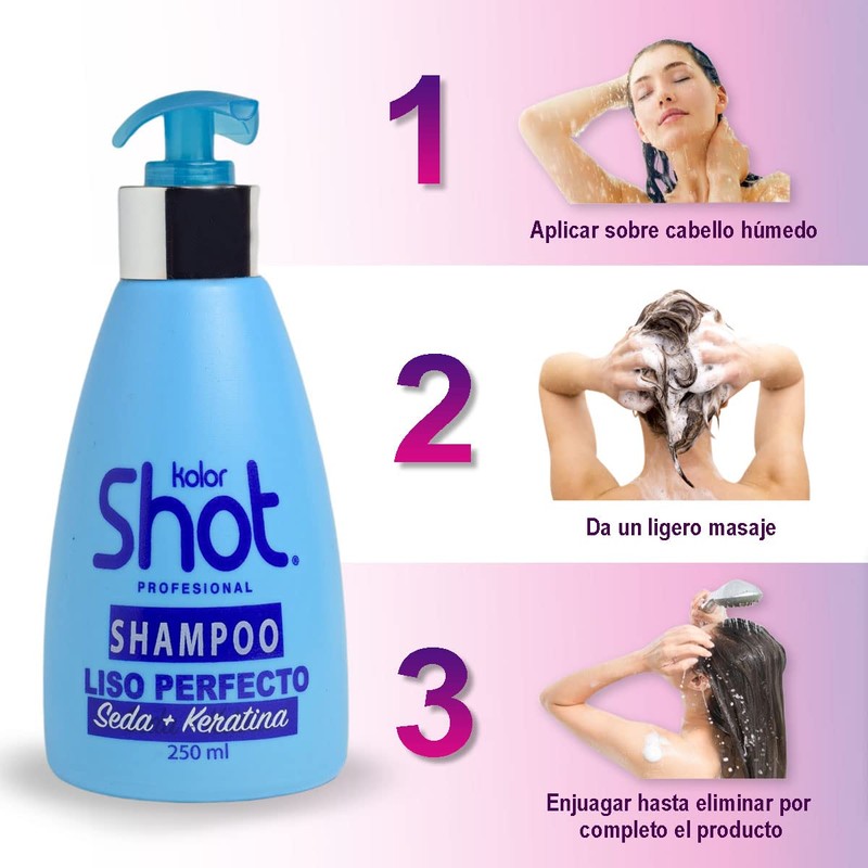 Kit Kolor Shot Liso Perfecto Shampoo + Tratamiento 250ml, Shampoo
