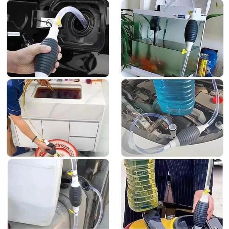 Car Fuel Tank Sucker High Flow Siphon Hand Pump for