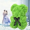 LINKLO Rose Bear Rose Teddy Bear -10 inch Artificial Rose