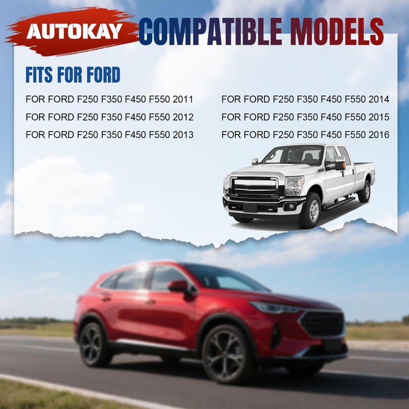 AUTOKAY Driver & Passenger Perforated Seat Cover Fits for Ford