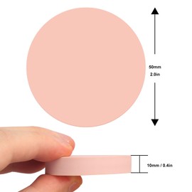 60 Pcs 2" Round Rubber Carving Blocks, Linoleum Blocks, Stamp Carving Blocks for Printmaking, Crafts and More,(Pink) by KUKLIPJIM