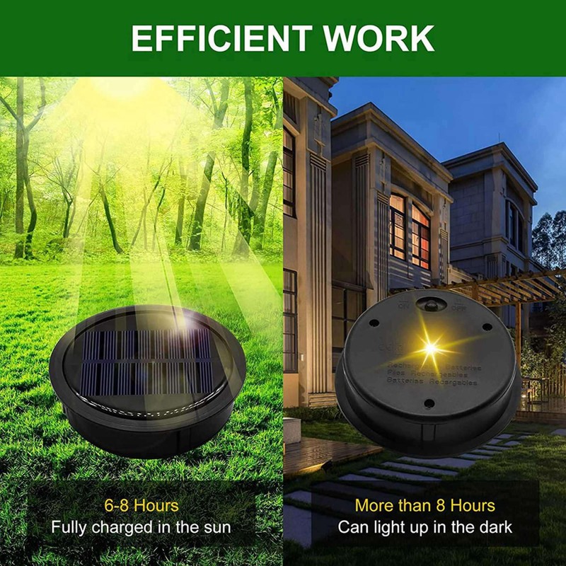 Lamsimoy 5 Pack Big Solar Light Replacement Top for Outdoor