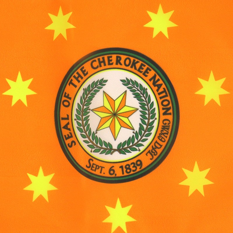 AZ FLAG Cherokee Indians Flag 18'' x 12'' cords -