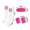 Sweatband and Socks Set, 80s 90s Sweatband Striped Headband, Bracelet,