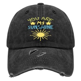 You are My Sunshine Hat Sunshine and Big Hug for You Funny Hats Washed Distressed Baseball Caps Sunshine Gifts for Friends
