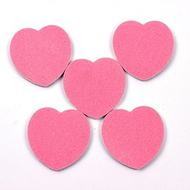 (20 Pack, Pink) - Hrhyme 20Pack Heart Shape Nail File Manicure Tool Personal Nail File - Pink