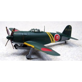 Aoshima Bunka Kyozai 1/72 Aircraft Series No. 9 Shiden Type 21 N1K2-J Plastic Model, Molded Color