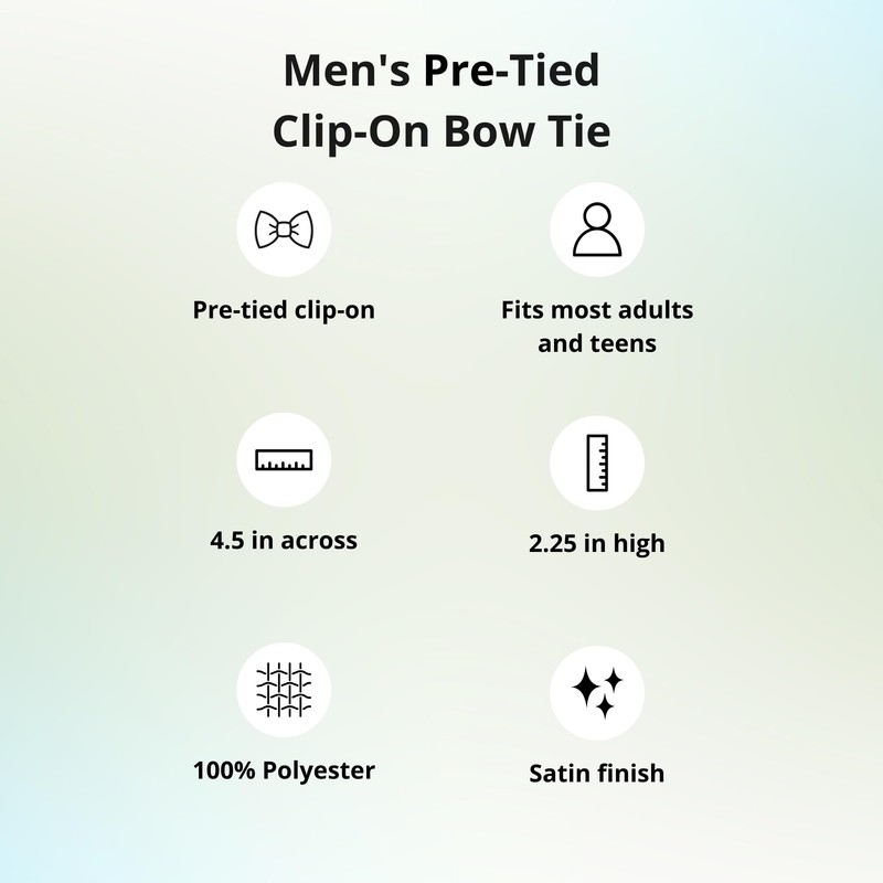 tiemart Men's Pre-Tied Clip-On Bow Tie (Festive Red)