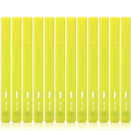 Mr. Pen Aesthetic Highlighters, 12 pcs, Fluorescent Yellow, Chisel Tip, No Bleed Bible Highlighter Pens