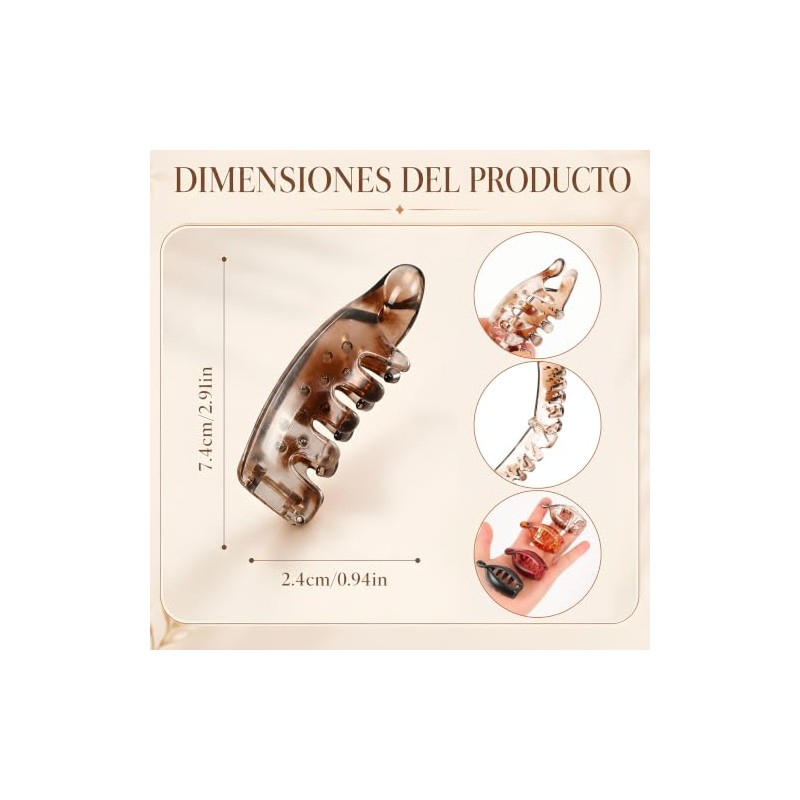 8PCS Pasadores Mujer,Mini Pinzas para el Cabello con Forma de