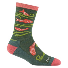 Darn Tough Vermont Homer Crew Lightweight Women's Cushioned Socks, Kelp, Small – Soft, Durable Merino Wool Socks for Women
