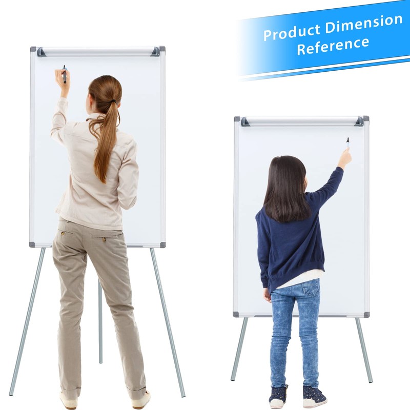 MAKELLO Flip Chart Easel, Magnetic Dry Erase Board with Stand